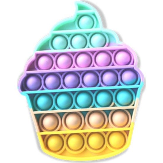 Pop it Bubble Fidget Toy Stress Reliever Pastel colours Cupcake Pop it Bubble Fidget Toy Stress Reliever Pastel colours Cupcake