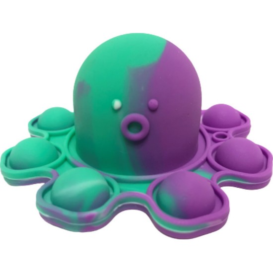 Pop it Fidget Toy Stress Reliever mini μπρελόκ Χταπόδι πράσινο-μωβ Pop it Fidget Toy Stress Reliever mini μπρελόκ Χταπόδι πράσινο-μωβ