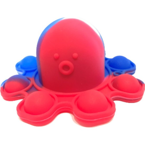 Pop it Fidget Toy Stress Reliever mini μπρελόκ Χταπόδι κόκκινο-μπλε Pop it Fidget Toy Stress Reliever mini μπρελόκ Χταπόδι κόκκινο-μπλε