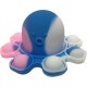 Pop it Fidget Toy Stress Reliever mini μπρελόκ Χταπόδι Άσπρο-Γαλάζιο Pop it Fidget Toy Stress Reliever mini μπρελόκ Χταπόδι Άσπρο-Γαλάζιο