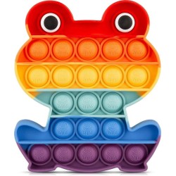 Push pop it Bubble Fidget Sensory Toys For Kids Rainbow colours Βάτραχος