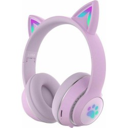 L550 Ασύρματα Bluetooth Παιδικά On Ear Ακουστικά με 9 ώρες Λειτουργίας Μωβ