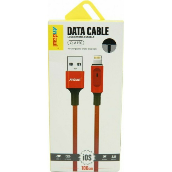 ΚΑΛΩΔΙΟ iOS ΓΙΑ ΜΕΤΑΦΟΡΑ ΔΕΔΟΜΕΝΩΝ ΚΑΙ ΦΟΡΤΙΣΗ ANDOWL Q-A150 1000mm