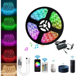 Ταινία LED RGB 5m με Τροφοδοτικό SMD5050 12V Q-T168