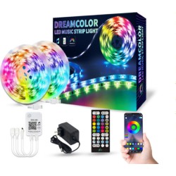 Ταινία MUSIC RGB LED Σετ με Τηλεχειριστήριο 2x5m YUNBO SSG-402 Bluetooth APP Control, Music Sync RGB Color Change SMD5050