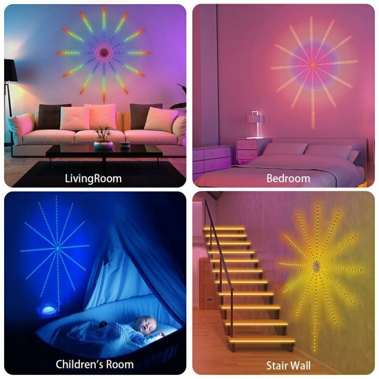Σετ Ταινίες LED σε Σχήμα Πυροτεχνήματος RGB με App & Τηλεχειριστήριο ΟΕΜ