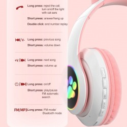 Ασύρματα ακουστικά - Cat Headphones - STN28 - 000008 - Μωβ