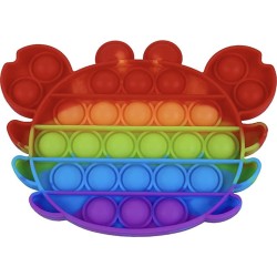 Pop it Bubble Fidget Sensory Toys For Kids Rainbow colours Κάβουρας