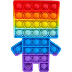 Push pop it Bubble Fidget Toy Stress Reliever Πολύχρωμο Robot