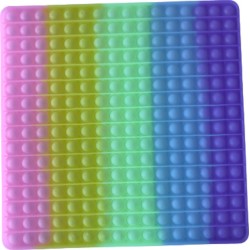 Pop it Bubble Fidget Sensory Toys For Kids Rainbow colours Super Γίγας Τετράγωνο που φωσφορίζει 30cmx30cm