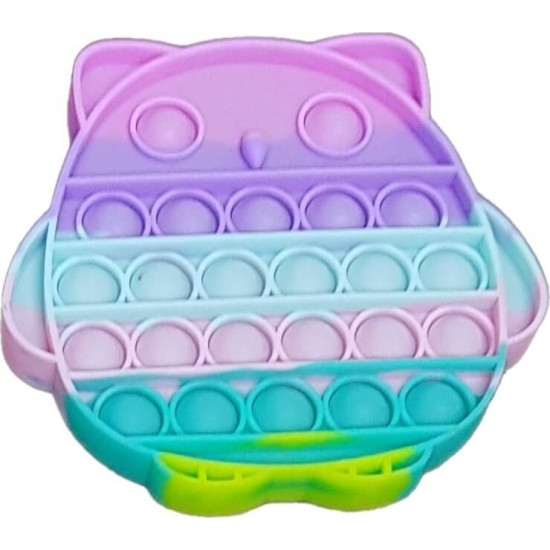 Pop it Bubble Fidget Sensory Toys For Kids Κουκουβάγια Neon
