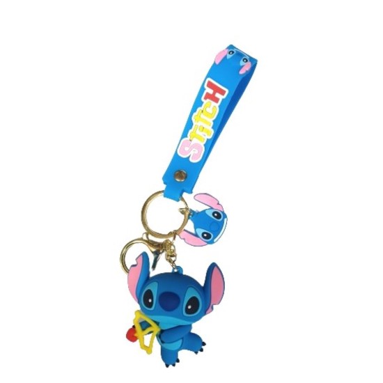 3D Μπρελόκ Σιλικόνης Stitch - Love 8 εκ.