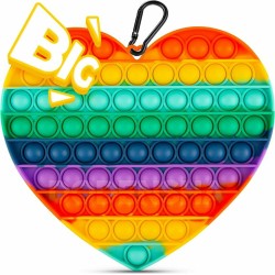 Pop it Bubble Fidget Sensory Toys For Kids Rainbow colours Super Γίγας Heart 30cm