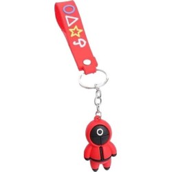 Μπρελόκ κλειδιών Squid Game σιλικόνης 3D με λουράκι Εργάτης