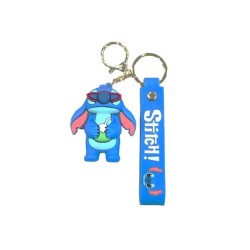 3D Μπρελόκ Σιλικόνης Stitch - with glasses 8 εκ.