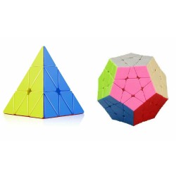 Σετ Κύβοι puzzle Πολύχρωμος Δωδεκάπλευρος και Πυραμίδα