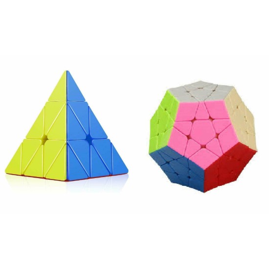 Σετ Κύβοι puzzle Πολύχρωμος Δωδεκάπλευρος και Πυραμίδα