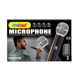 Andowl Q-MIC002 Set Σετ Ασύρματο Δυναμικό Μικρόφωνο Χειρός για Φωνητικά