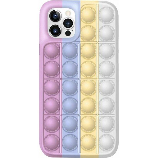 Samsung Galaxy A21s - Fidget Multicolour Soft Silicone Cover with Pop it (oem) pink-blue-yellow-white Samsung Galaxy A21s - Fidget Multicolour Soft Silicone Cover with Pop it (oem) pink-blue-yellow-white
