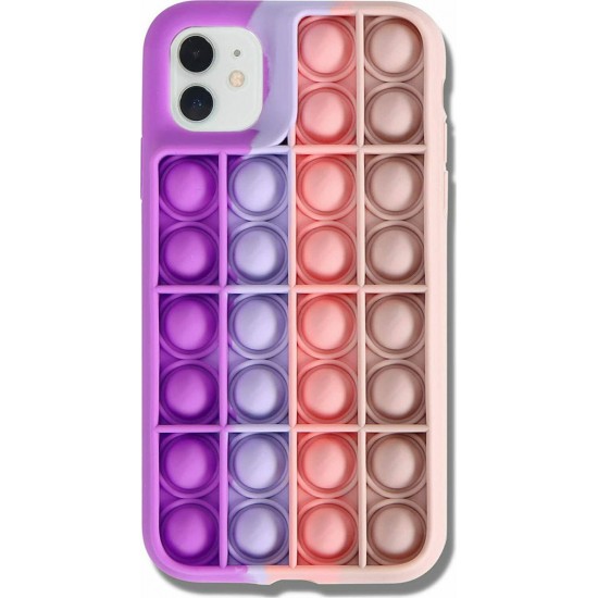 Pop It Phone Case iPhone iPhone 12 pro - Fidget Toy and Sensory Push Pop Bubble Case Pink/Purple (oem) Pop It Phone Case iPhone iPhone 12 pro - Fidget Toy and Sensory Push Pop Bubble Case Pink/Purple (oem)