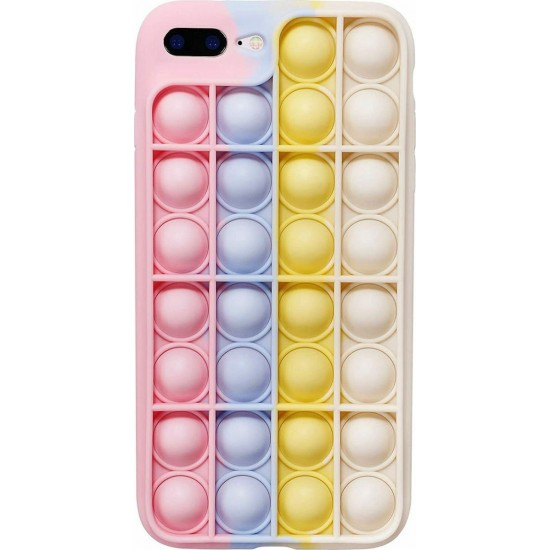 Pop It Phone Case iPhone iPhone X/XS Max - Fidget Toy and Sensory Push Pop Bubble Case Pink/White(oem)