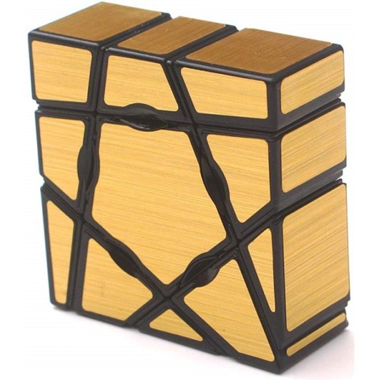 YI JIE Ghost Mirror Cube Magic Puzzle Plastic ABS 3x3x1 (55x55x20) mm Gold (oem)