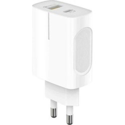 Ezra Φορτιστής Χωρίς Καλώδιο με Θύρα USB-A και Θύρα USB-C 18W Quick Charge 3.0 / Power Delivery Λευκός (HC50)