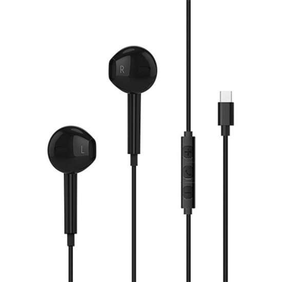 Ακουστικά Handsfree OEM Type-C Μαύρο Ακουστικά Handsfree OEM Type-C Μαύρο