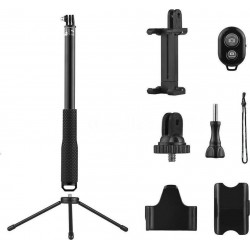 Selfie Stick Monopod Bluetooth Sports Gear LDX-808 Suit για GoPro, Φωτογραφικές Μηχανές και Κινητά Τηλέφωνα. Πτυσσόμενο Μαύρο (Μήκος Κονταριού 36cm, Μήκος Ανοίγματος 110cm)