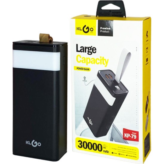 KLGO KP-79 Power Bank 30000mAh με 2 Θύρες USB-A Μαύρο KLGO KP-79 Power Bank 30000mAh με 2 Θύρες USB-A Μαύρο