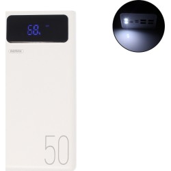 Remax RPP-162 Power Bank 50000mAh με 4 Θύρες USB-A Λευκό