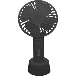 Ezra HF02 Ανεμιστήρας Φορητός Επαναφορτιζόμενος mini USB με φως Μαύρο