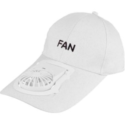 Καπέλο Με Ανεμιστήρα 3 Ταχυτήτων USB Fan Hat λευκό