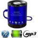 WSTER FM Mini Bluetooth Speaker WS-633BT 5V With TF Slot Mp3 & Οθόνη Blue