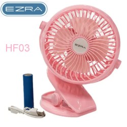 Φορητός Επαναφορτιζόμενος Ανεμιστήρας mini USB Ezra HF03 Ροζ