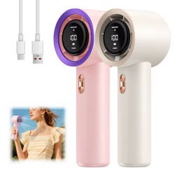 Ανεμιστηράκι USB 4000mAh Rechargeable Portable Personal Cool Fan for Travel - Battery Powerful Mini Fan Ροζ