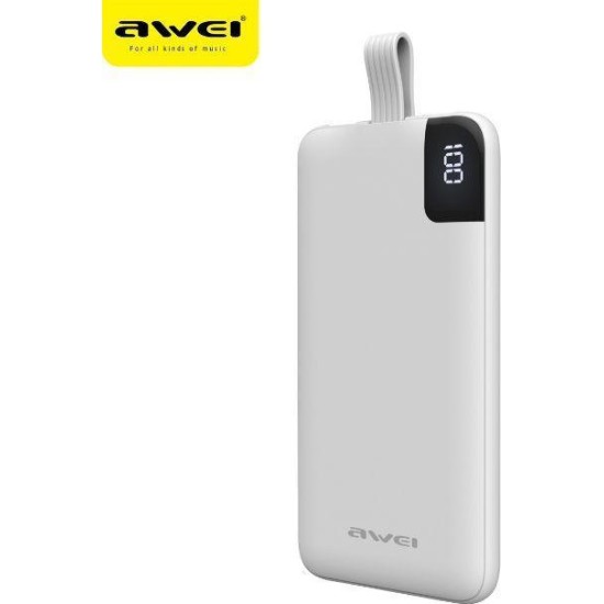 Power Bank Awei P67K 10000mAh Λευκό