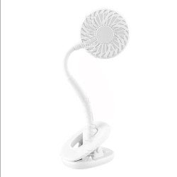 Clip-on Portable Rechargeable Mini Fan White