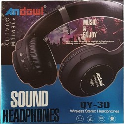 Andowl QY-30 Ασύρματα/Ενσύρματα On Ear Ακουστικά με 5 ώρες Λειτουργίας Μαύρα