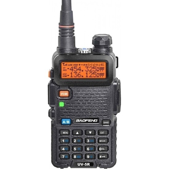 Baofeng UV-5R Ασύρματος Πομποδέκτης UHF/VHF 5W με Μονόχρωμη Οθόνη