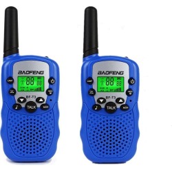 Baofeng BF-T3 x 2 pcs Walkie Talkie LCD 8 Channel 3-5km Range Autoscan Μπλε
