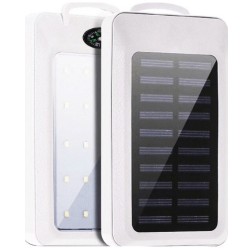 Ηλιακό Power Bank Με Πυξίδα 10000mAh Λευκό