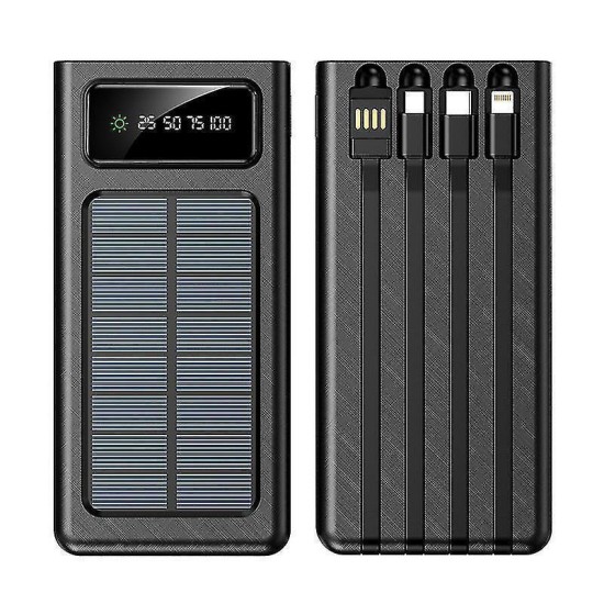 KLGO KP-96 Ηλιακό Power Bank 20000mAh με 2 Θύρες USB-A Μαύρο