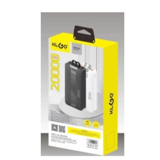 KLGO KP-29 Power Bank Γρήγορης Φόρτισης 20000mAh Μαύρο KLGO KP-29 Power Bank Γρήγορης Φόρτισης 20000mAh Μαύρο