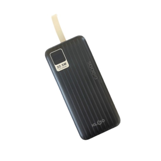 KLGO KP-94 Power Bank 50000mAh 22.5W με 2 Θύρες USB-A Μαύρο