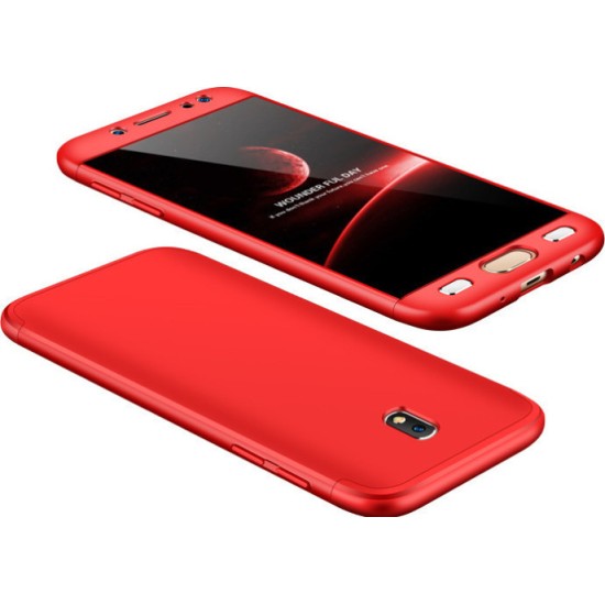 OEM 360 Full Cover Κόκκινο & Tempered Glass (Galaxy J5 2017)