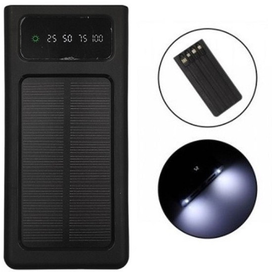 TM-A10 Ηλιακό Power Bank 20000mAh με 2 Θύρες USB-A Μαύρο TM-A10 Ηλιακό Power Bank 20000mAh με 2 Θύρες USB-A Μαύρο