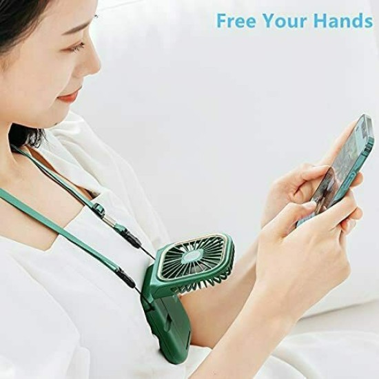 Mini fan, portable USB rechargeable folding fan, folding fan with three wind speeds, folding mobile phone holder. 3000 mAh power supply provides emergency charging for the device (Pink)