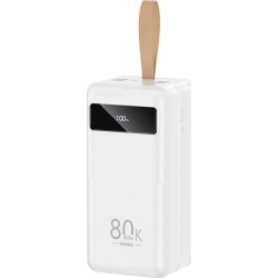 Remax Power Bank RPP-266 80000mAh 22.5W με Γρήγορη Φόρτιση και USB-C Λευκό