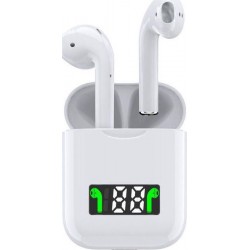 i99 Ασύρματα Ακουστικά Bluetooth 5.0 Version - Λευκό με ψηφιακή θήκη φόρτισης